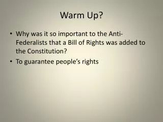 warm up