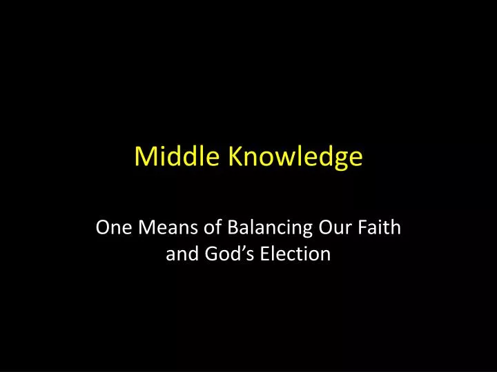 middle knowledge