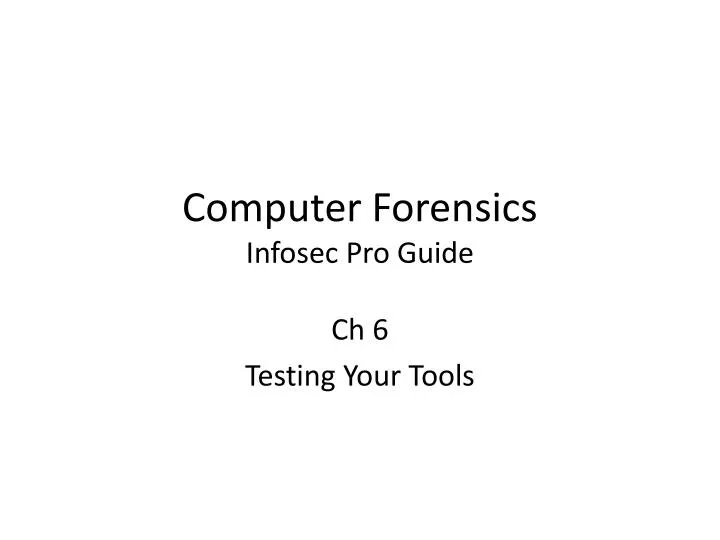 computer forensics infosec pro guide