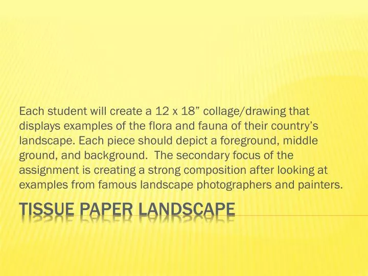 tissue paper landscape