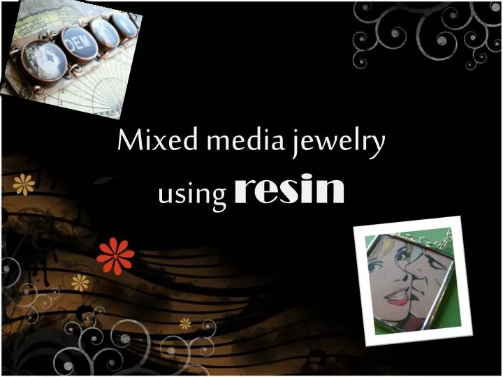 mixed media jewelry using r esin