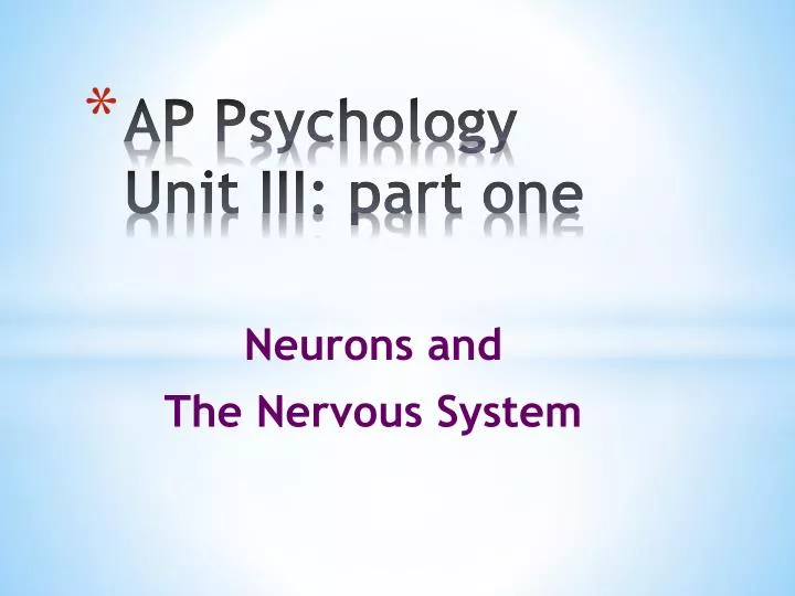 ap psychology unit iii part one