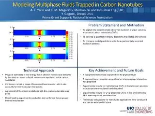 Modeling Multiphase Fluids Trapped in Carbon Nanotubes