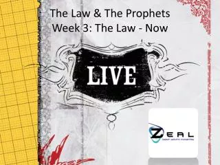 The Law &amp; The Prophets Week 3: The Law - Now
