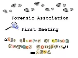 Forensic Association First Meeting