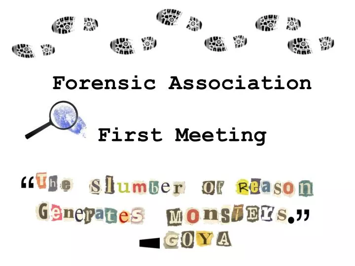 forensic association first meeting