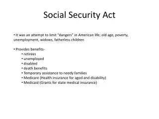 social security act