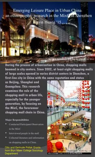 Emerging Leisure Place in Urban China - an ethnographic research in the MixC in Shenzhen