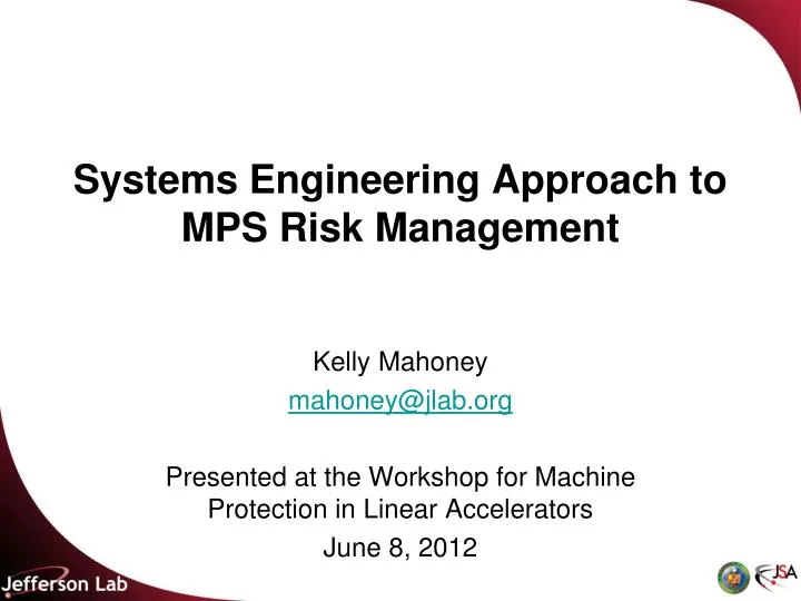 systems engineering approach to mps risk management