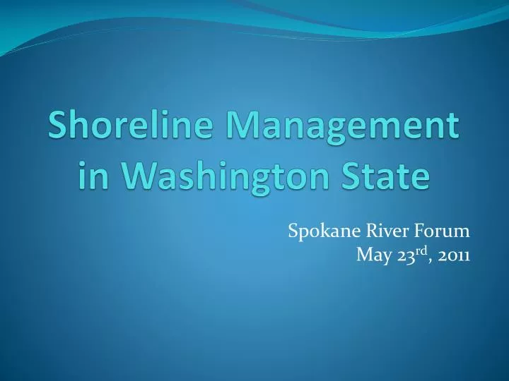 shoreline management in washington state