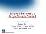 Explaining Santa Maria ISD’s Financial Position - slide 1