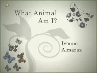 What Animal Am I?