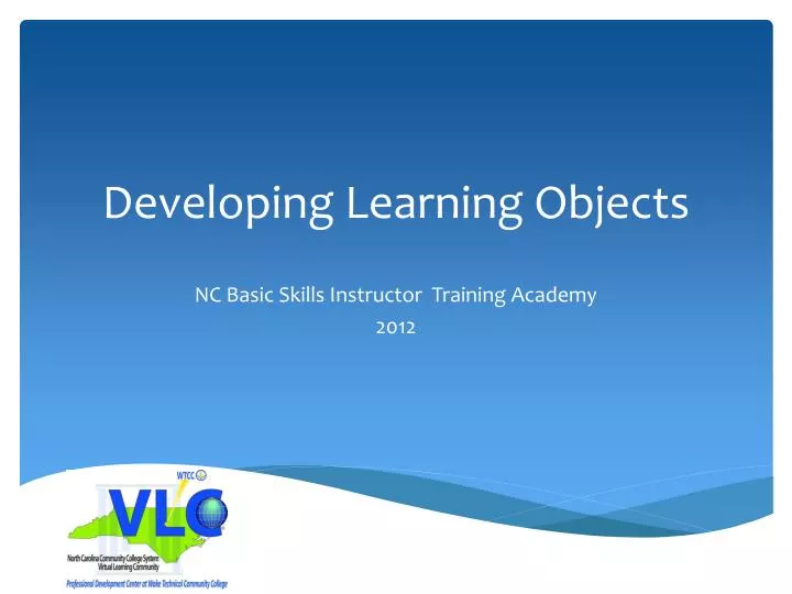 developing learning objects
