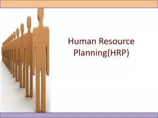 Human Resource P lanning(HRP)