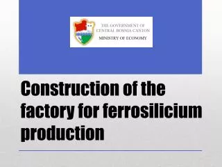 Construction of the factory for ferrosilicium production