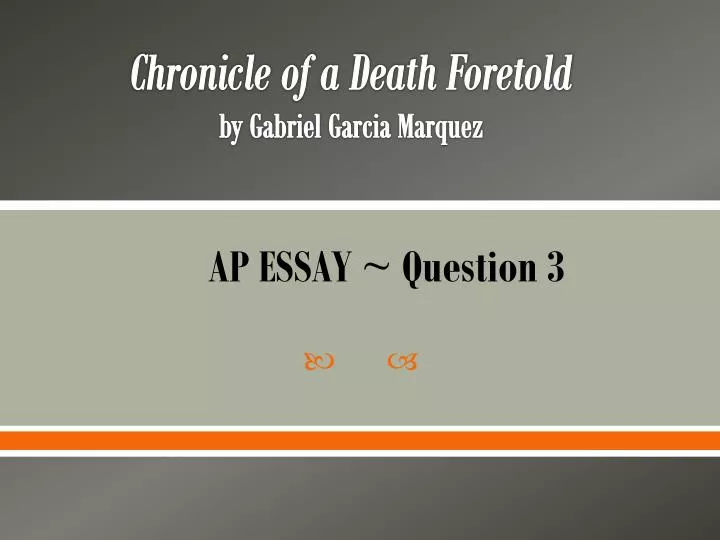 chronicle of a death foretold by gabriel garcia marquez
