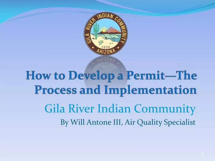 how to develop a permit t he process and implementation