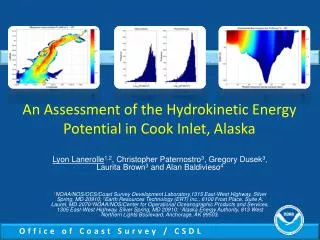 An Assessment of the Hydrokinetic Energy Potential in Cook Inlet, Alaska
