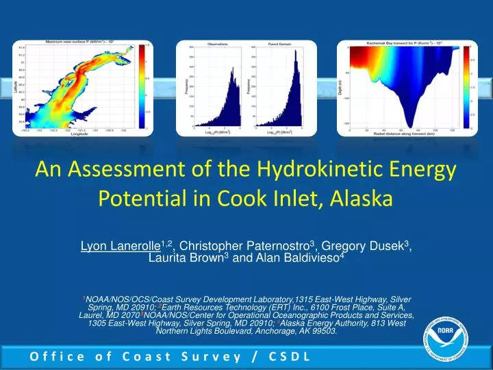 an assessment of the hydrokinetic energy potential in cook inlet alaska