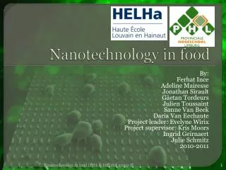 Nanotechnology in food