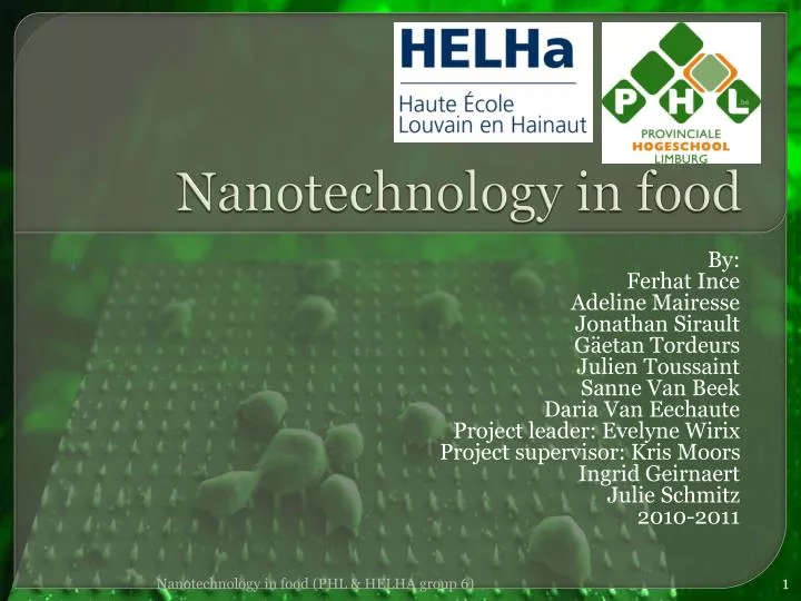 nanotechnology in food