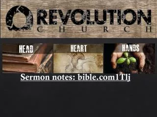 Sermon notes: bible1Tlj