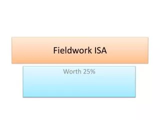 Fieldwork ISA