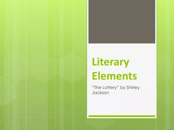 literary elements