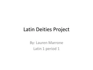 Latin Deities Project