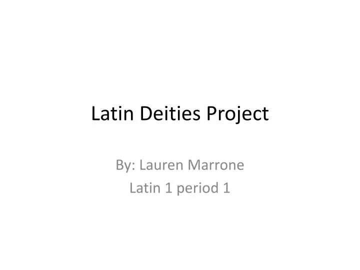 latin deities project