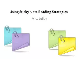 using sticky note reading strategies