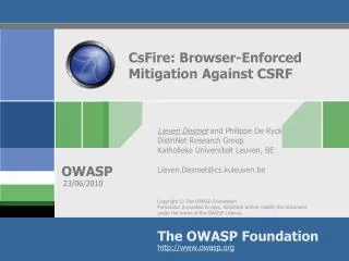 CsFire: Browser-Enforced Mitigation Against CSRF