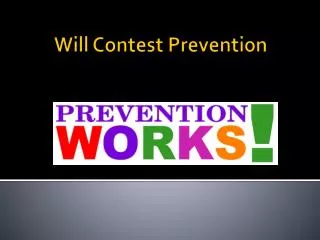Will Contest Prevention