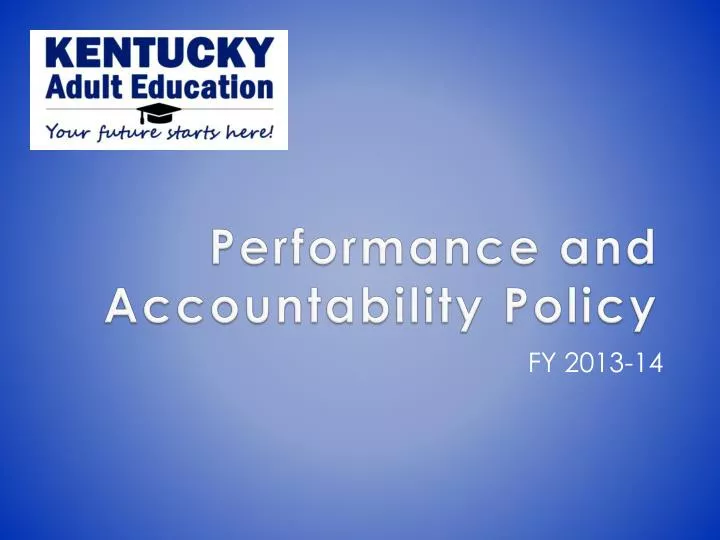 performance and accountability policy