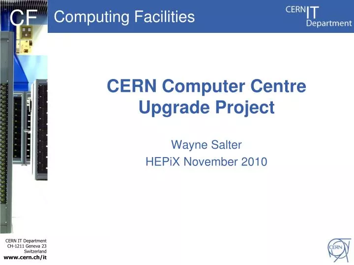cern computer centre upgrade project