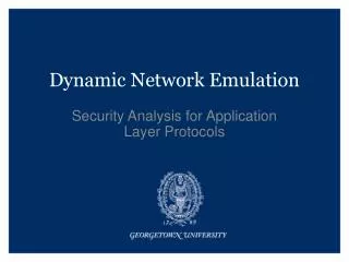 Dynamic Network Emulation