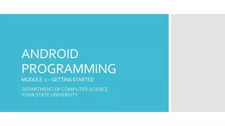 android programming module 1 getting started