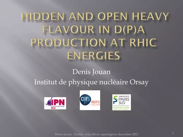 hidden and open heavy flavour in d p a production at rhic energies
