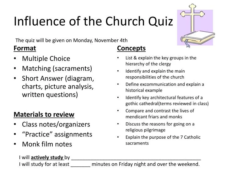 influence of the church quiz