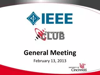 General Meeting February 13, 2013