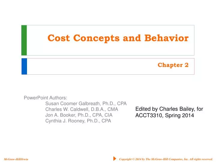cost concepts and behavior