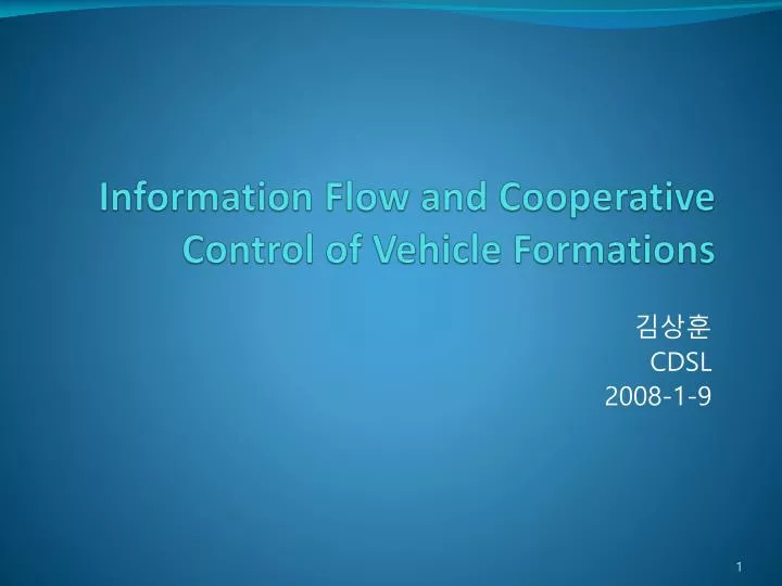 information flow and cooperative control of vehicle formations