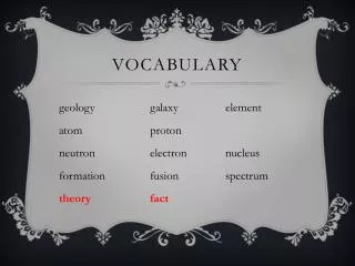 Vocabulary