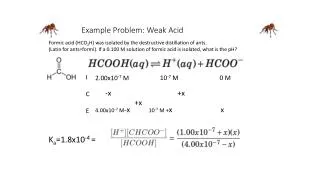 Example Problem: Weak Acid