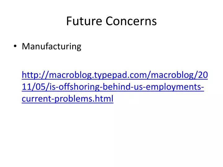 future concerns