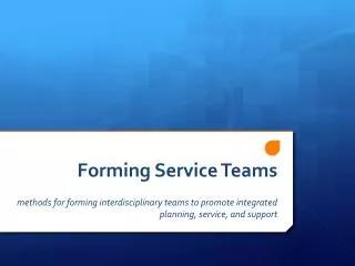 Forming Service Teams