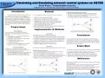 Simulating and Emulating Network Control Systems on DETER - slide 1