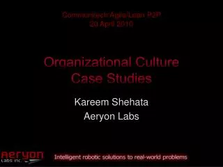 Organizational Culture Case Studies