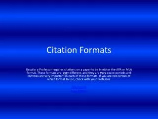 citation formats