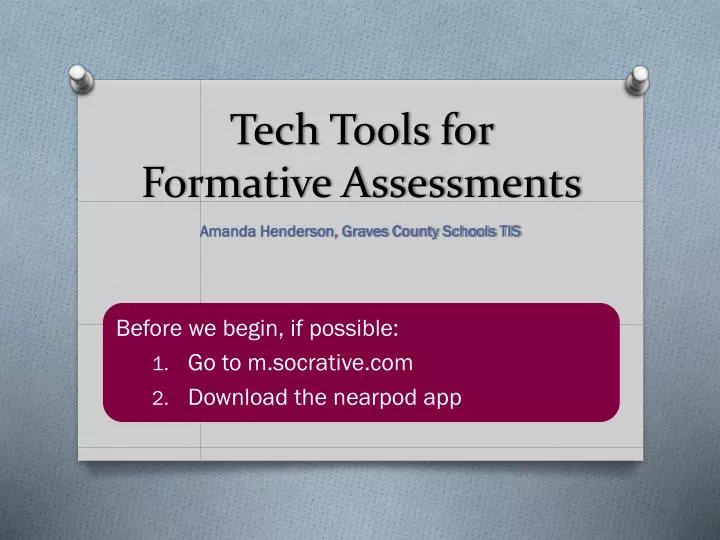 tech tools for formative assessments